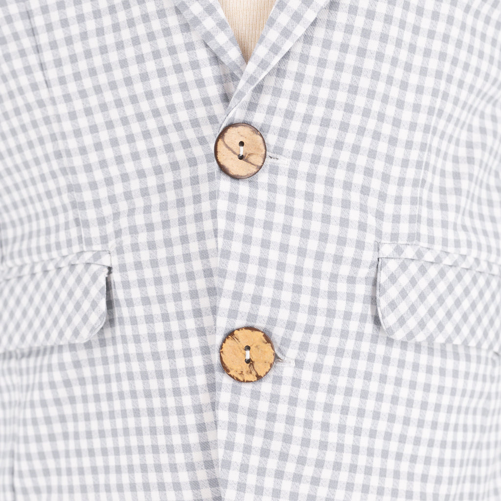 Hayden Boy Blazer in Grey Gingham
