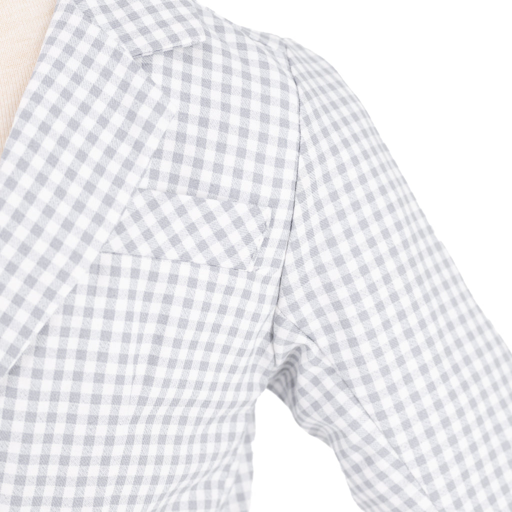 Hayden Boy Blazer in Grey Gingham