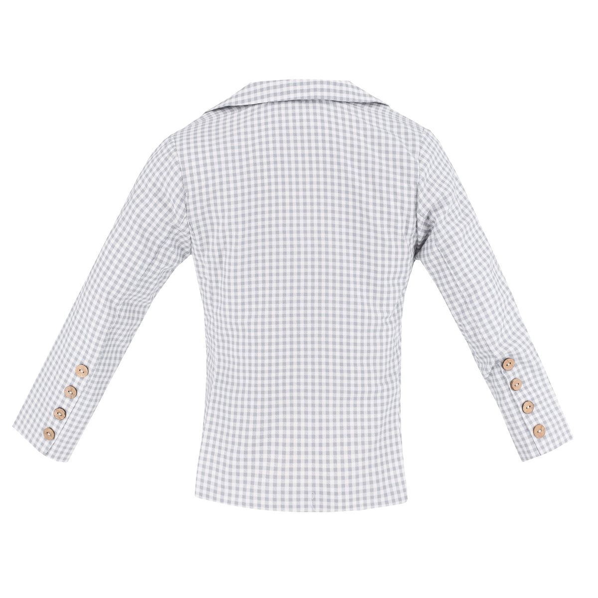 Hayden Boy Blazer in Grey Gingham