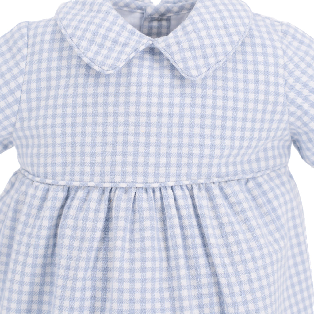 Lucas Boy Bubble in Blue Gingham
