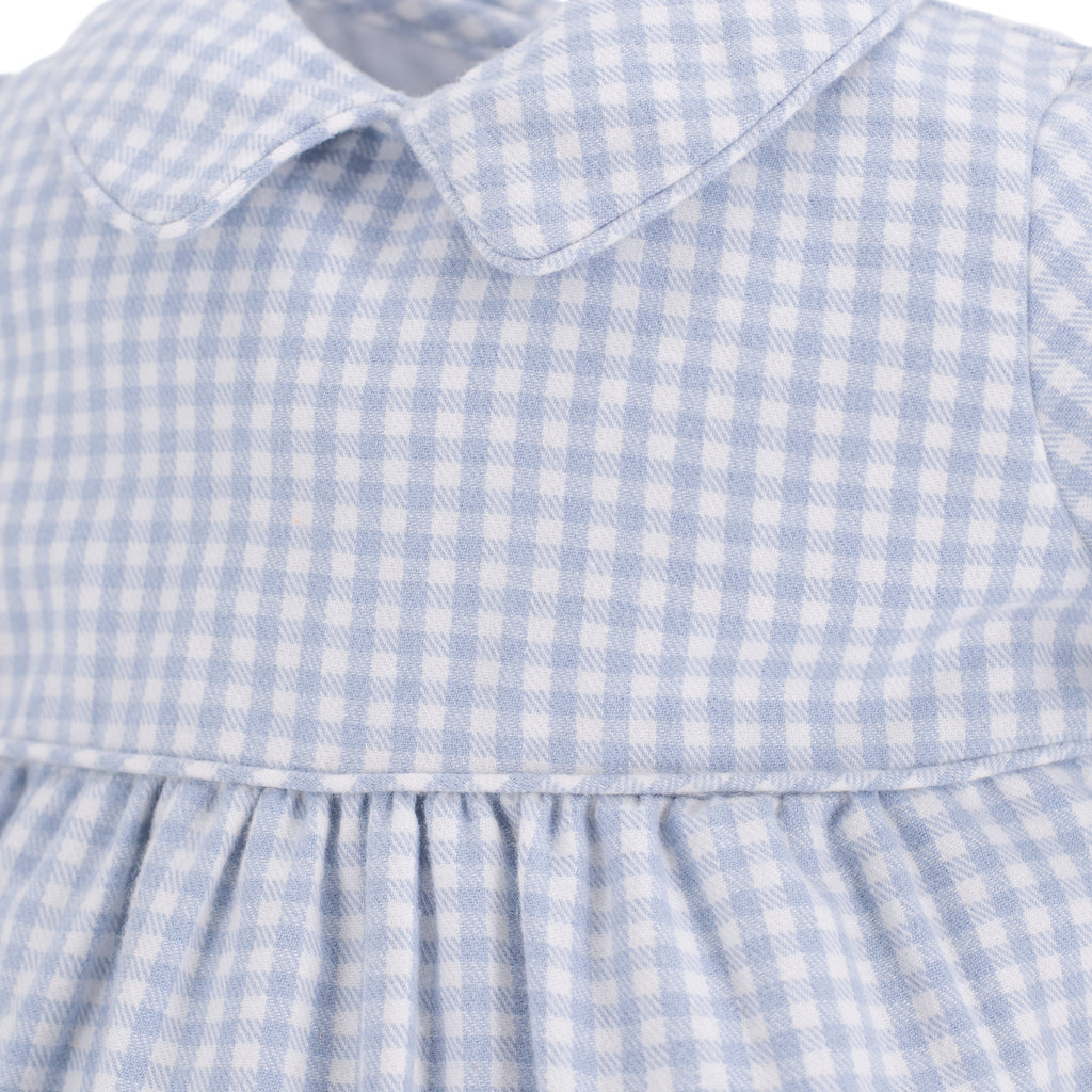 Lucas Boy Bubble in Blue Gingham