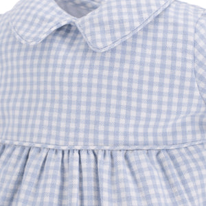 Lucas Boy Bubble in Blue Gingham