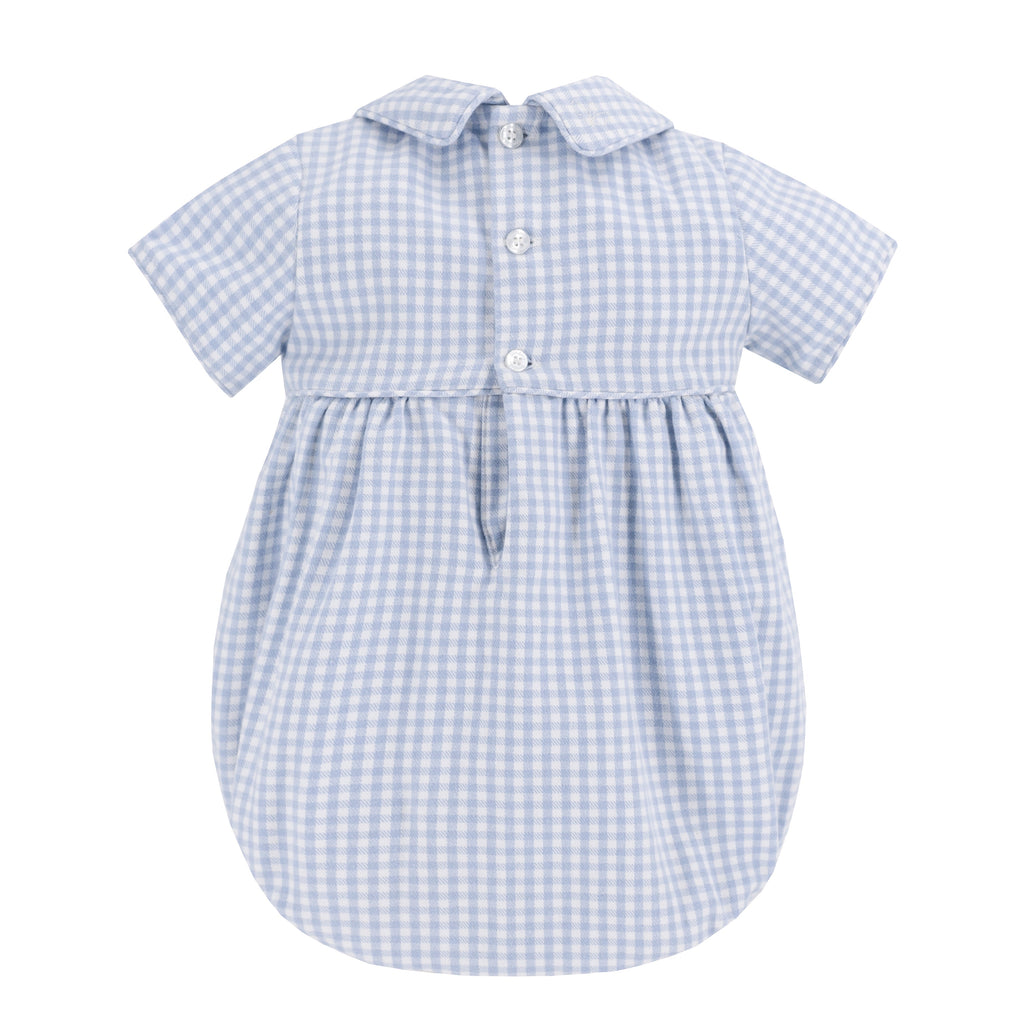 Lucas Boy Bubble in Blue Gingham