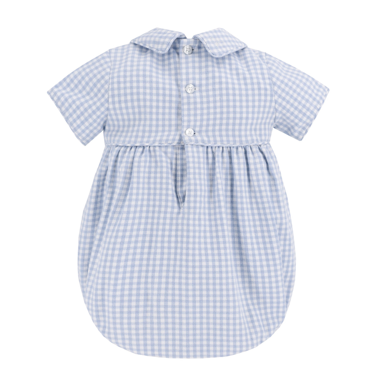 Lucas Boy Bubble in Blue Gingham
