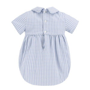 Lucas Boy Bubble in Blue Gingham