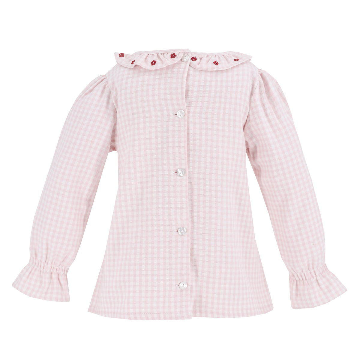 Laurel Girl Shirt in Pink Gingham