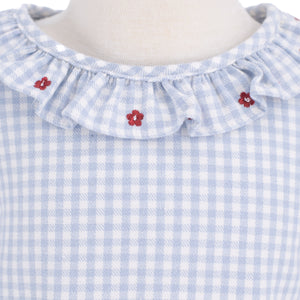 Laurel Girl Shirt in Blue Gingham