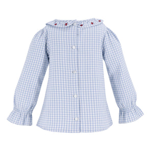 Laurel Girl Shirt in Blue Gingham