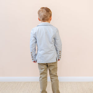 Hayden Boy Blazer in Grey Gingham