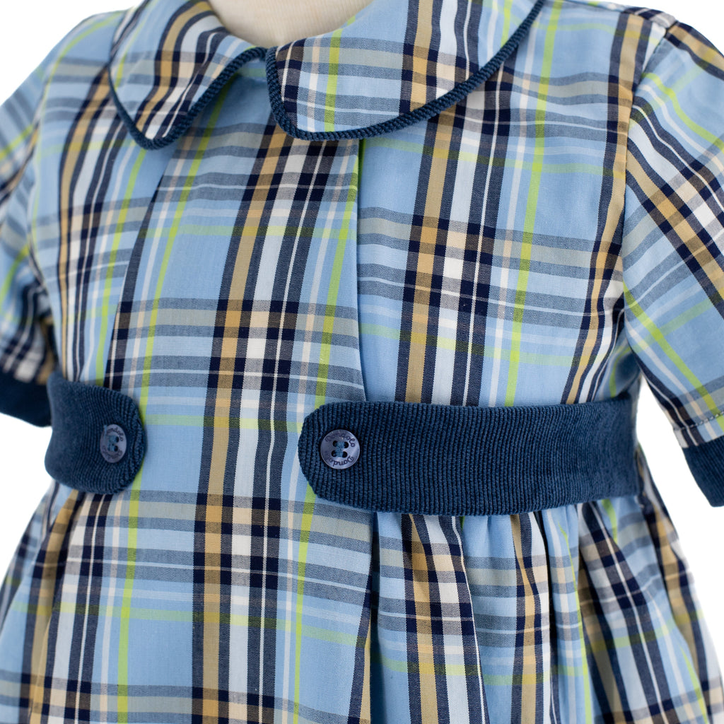 Simon Boy Bubble in Blue Plaid