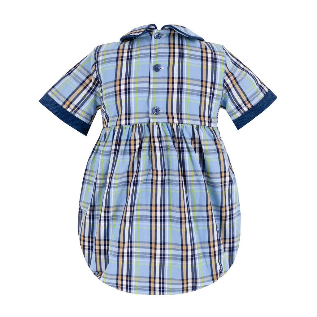 Simon Boy Bubble in Blue Plaid