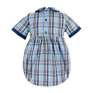 Simon Boy Bubble in Blue Plaid