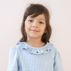 Laurel Girl Shirt in Blue Gingham