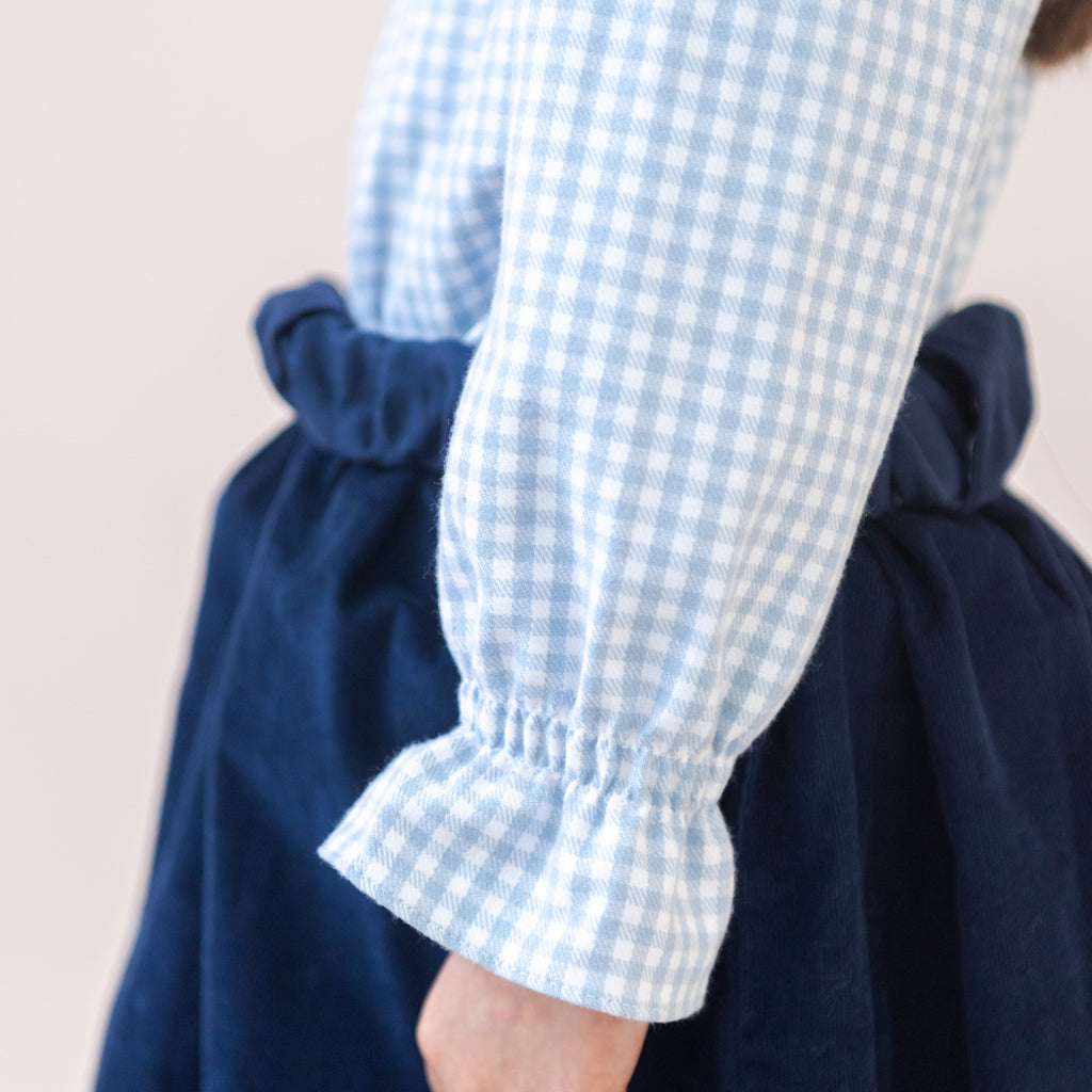 Laurel Girl Shirt in Blue Gingham