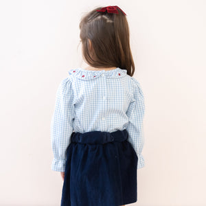 Laurel Girl Shirt in Blue Gingham