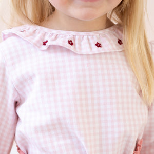 Laurel Girl Shirt in Pink Gingham
