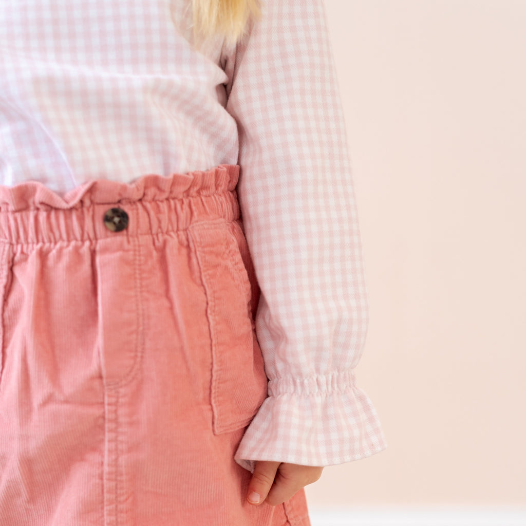 Laurel Girl Shirt in Pink Gingham