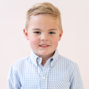 Walker Boy Button Down in Blue Gingham