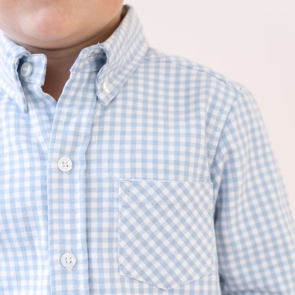 Walker Boy Button Down in Blue Gingham