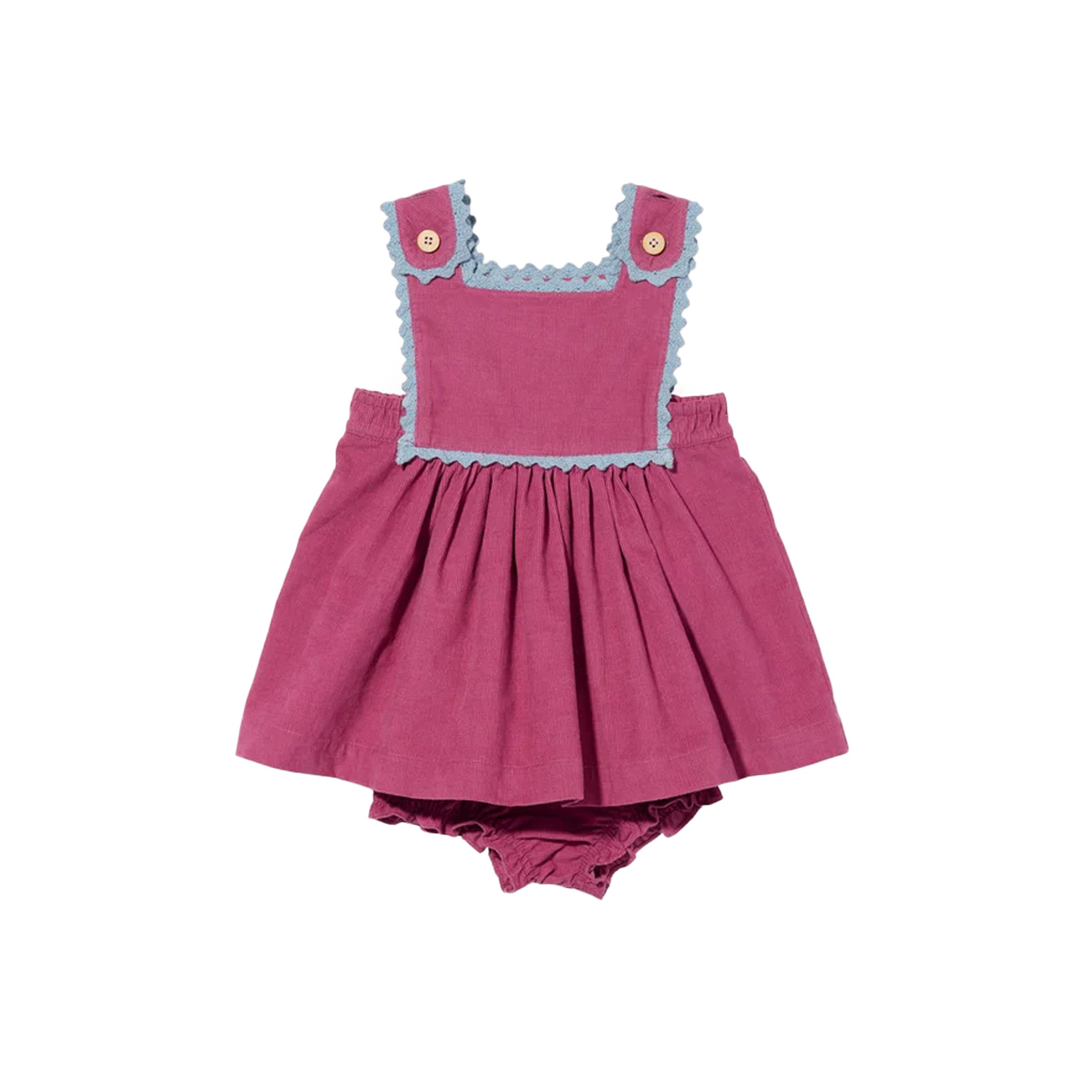 Dorothy Baby Dress in Boysenberry Corduroy