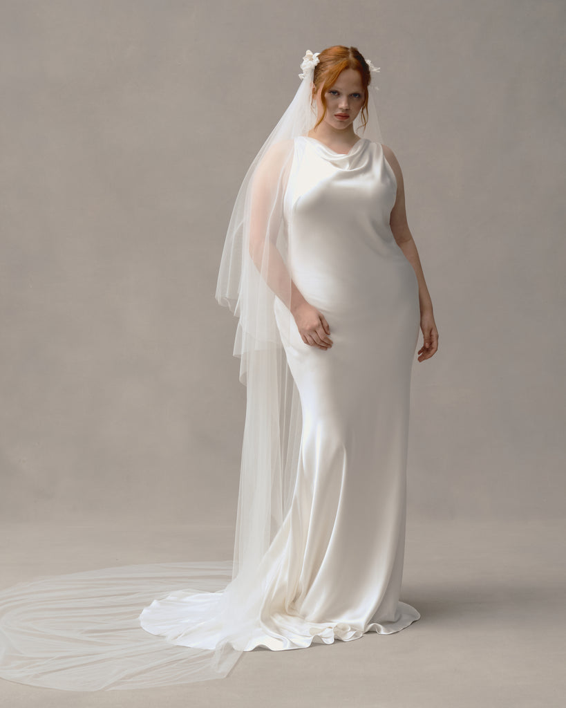 Draped Veil with Florals
