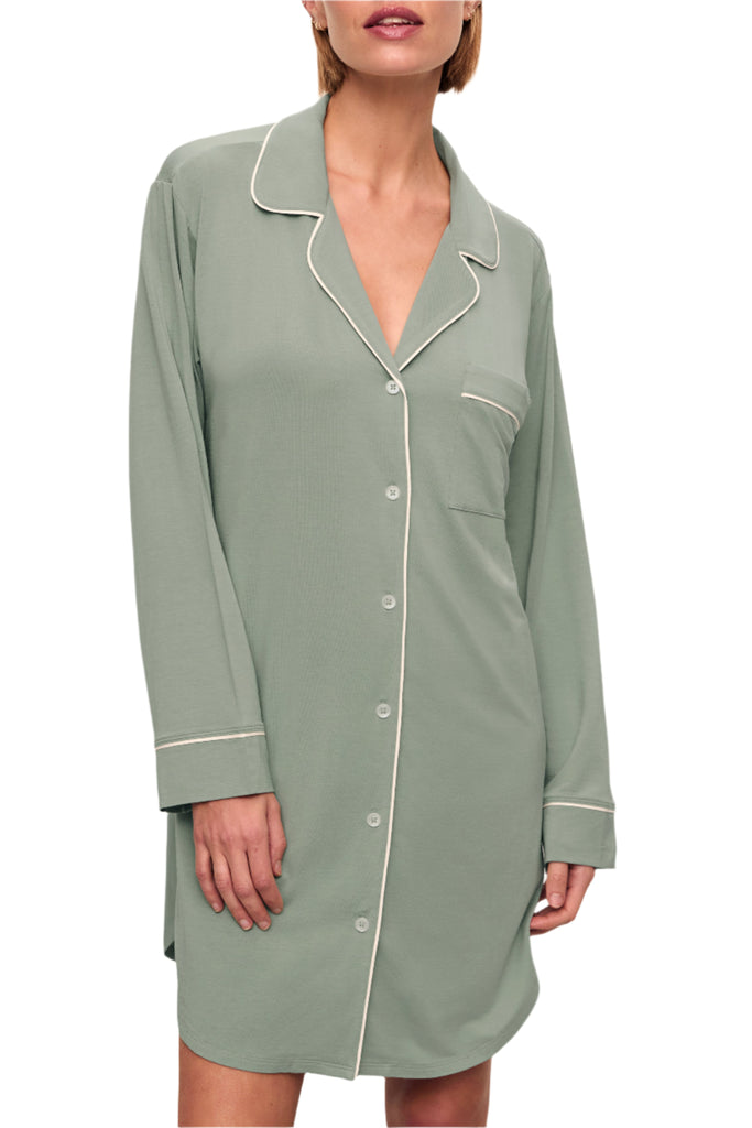 Gisele Sleepshirt in Eucalyptus/Ivory