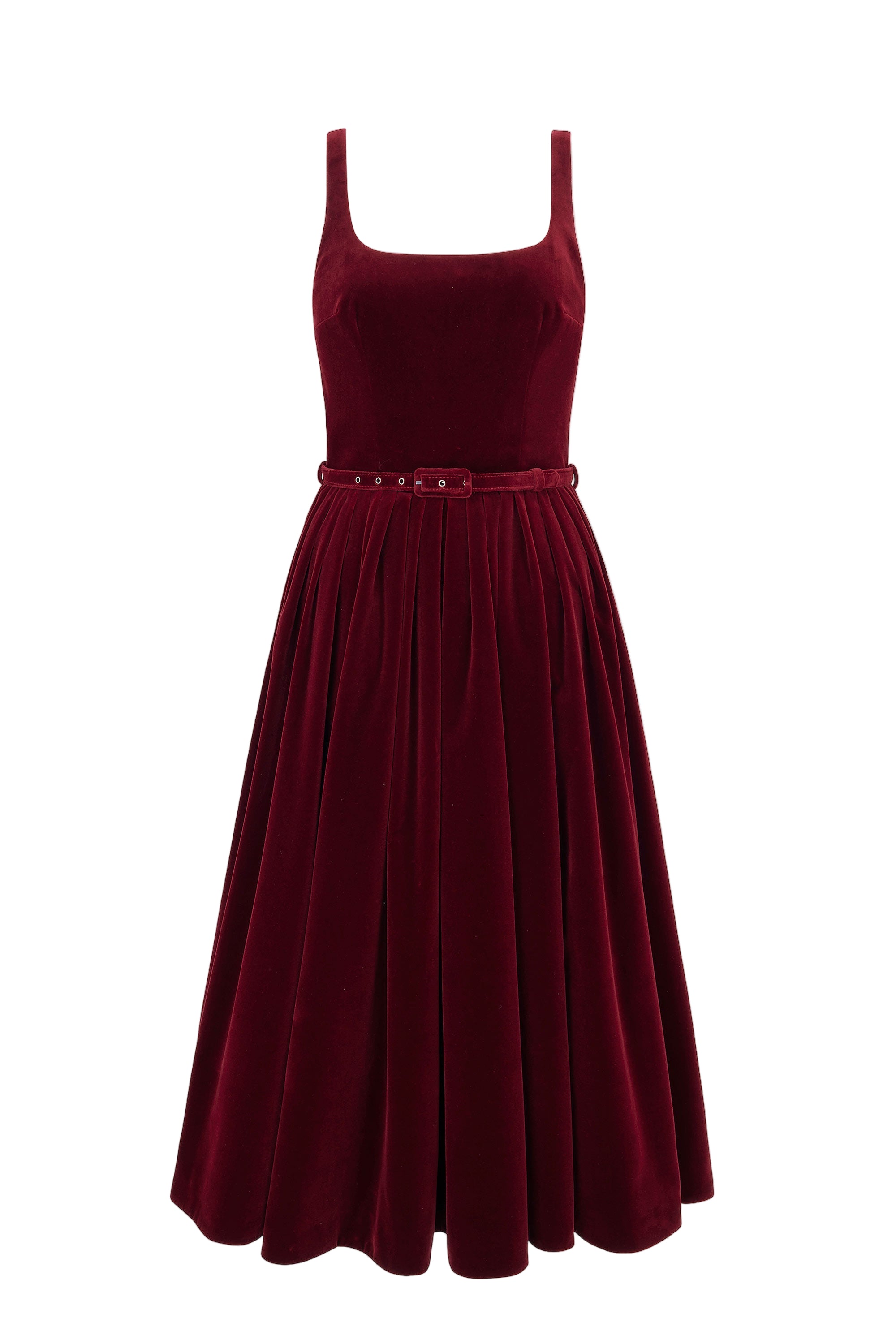 Eagle Dress In Burgundy Wind Velvet| Emilia Wickstead