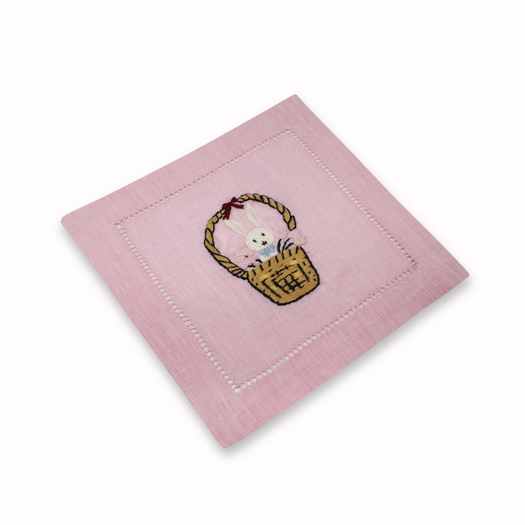 Bunny Basket Cocktail Napkins, Set of 4 Chefanie