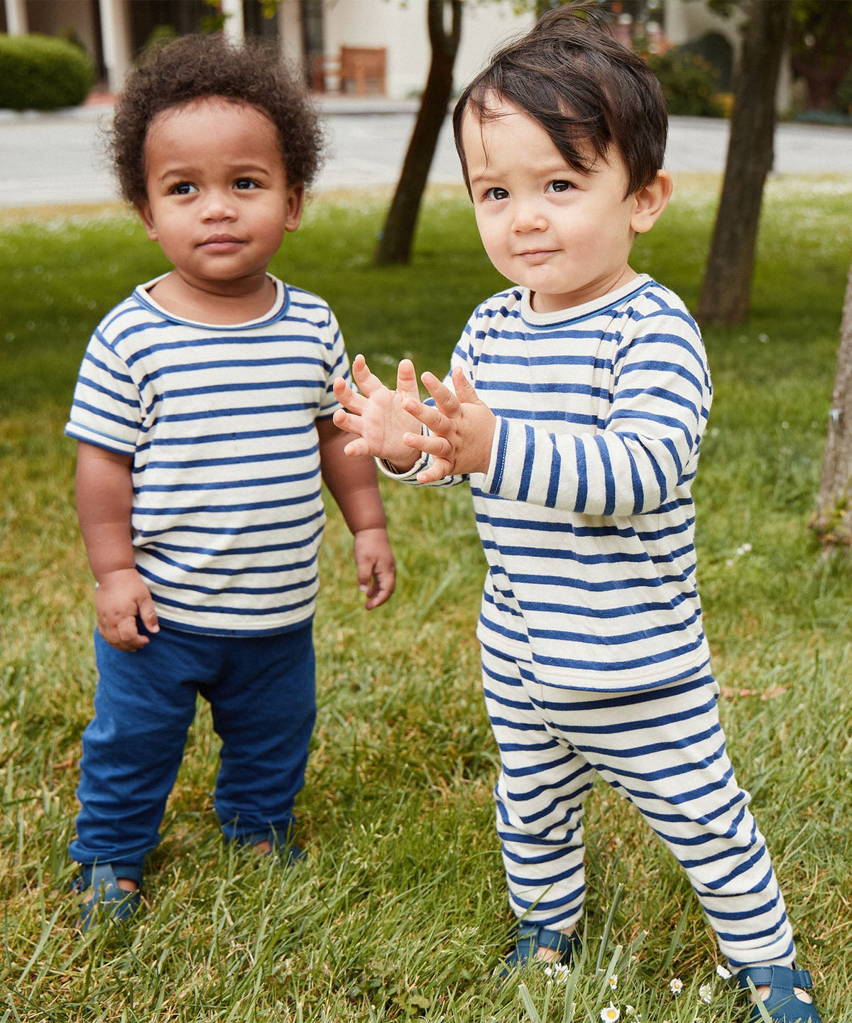 Edward Baby T-Shirt in Navy Stripe