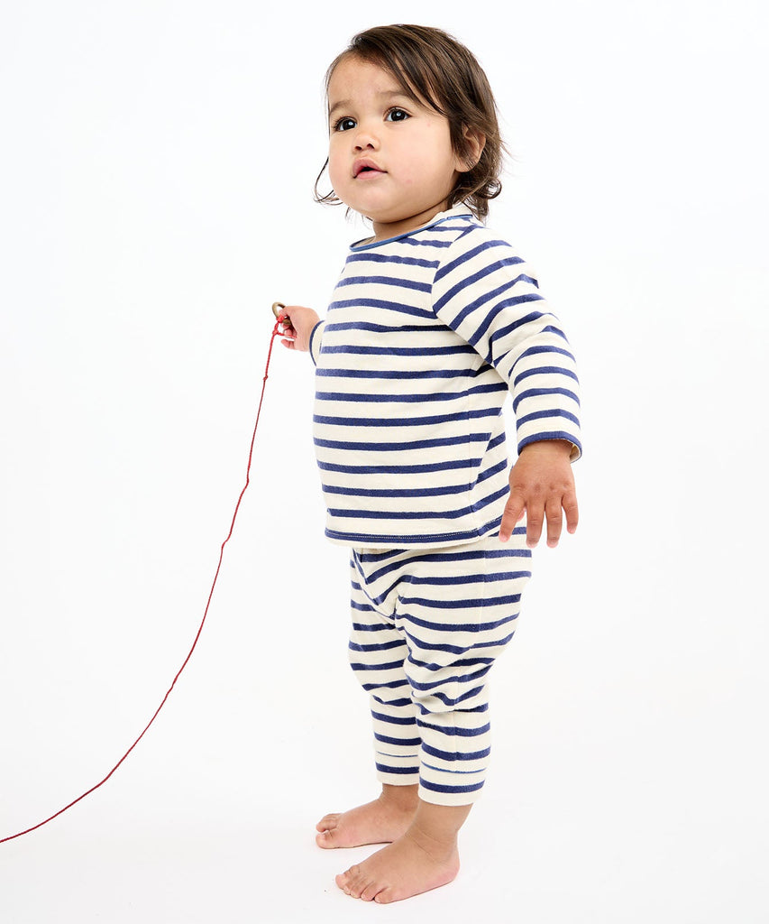 Edward Baby T-Shirt in Navy Stripe