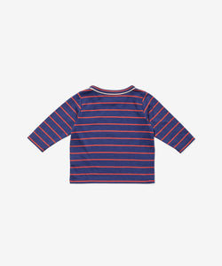 Edward Baby T-Shirt in Navy Fine Stripe