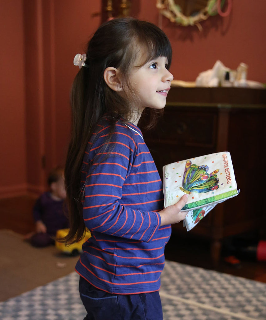 Edward T-Shirt in Navy Fine Stripe