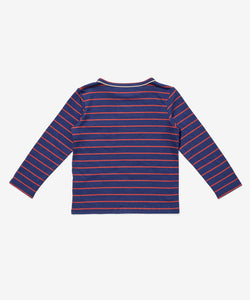 Edward T-Shirt in Navy Fine Stripe