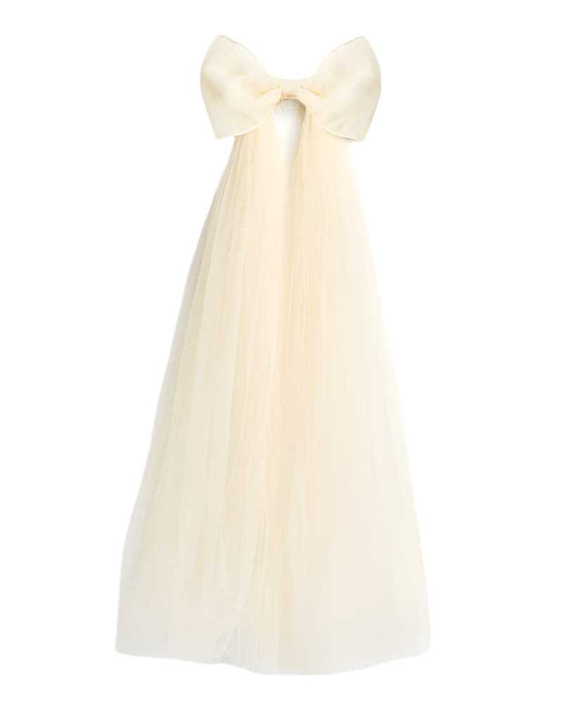 Elisa Bow Veil in Ivory