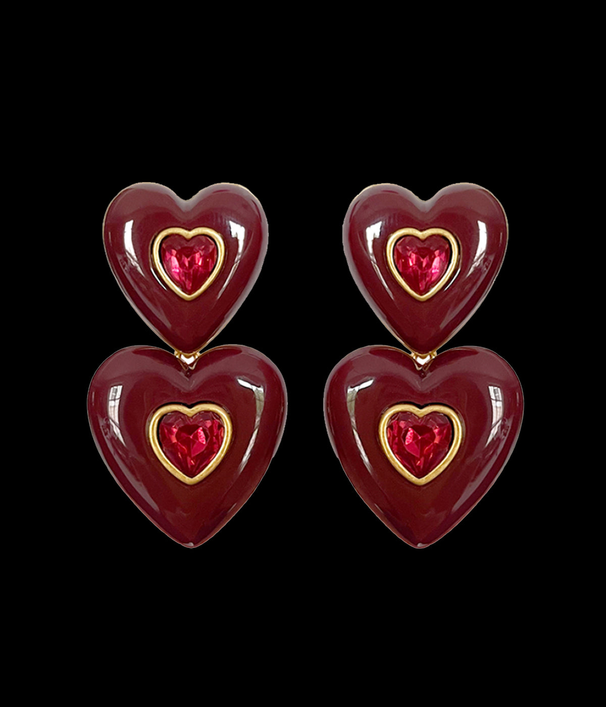 Elodie Earrings in Oxblood