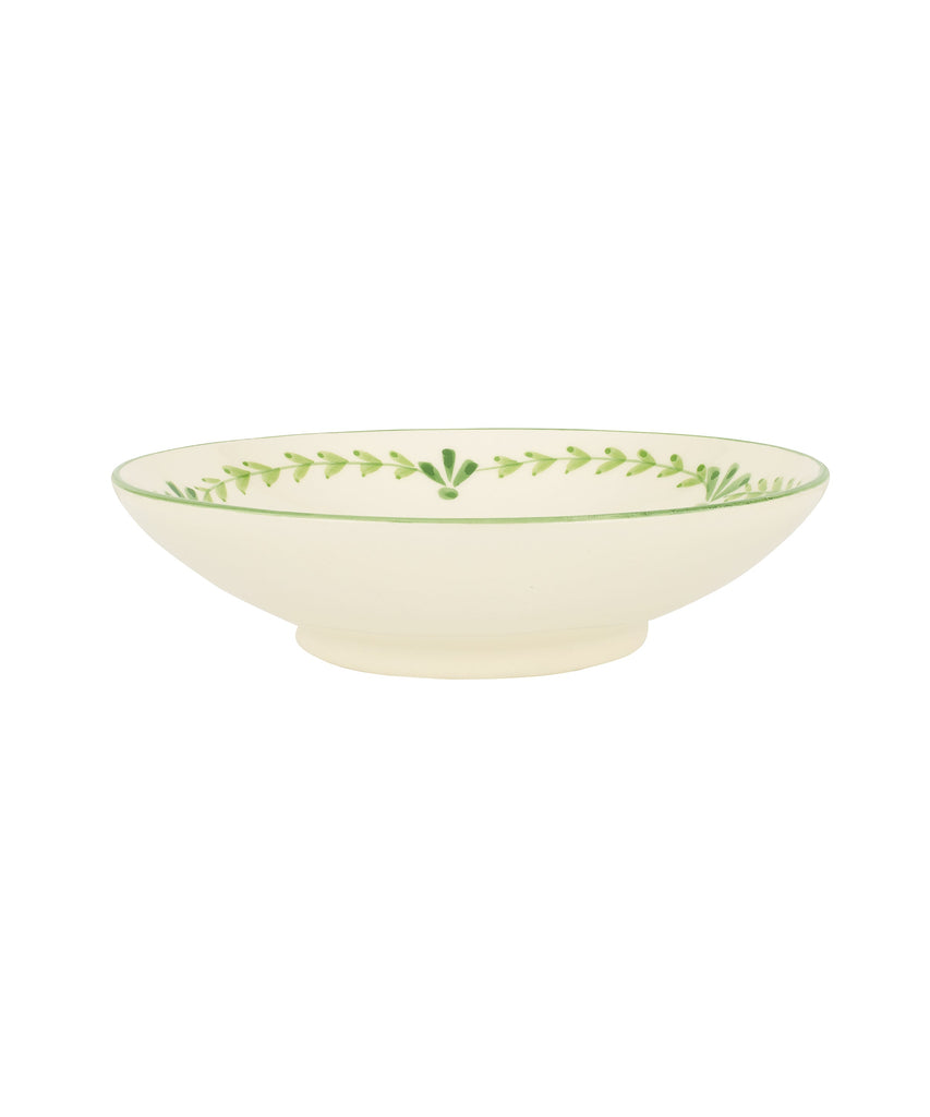 Rebecca Udall Elouise Pasta Bowl Crockery, Sage Green Frontal View