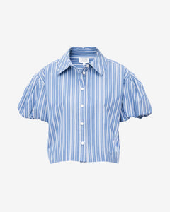 Elza Top in French Blue/White Multi