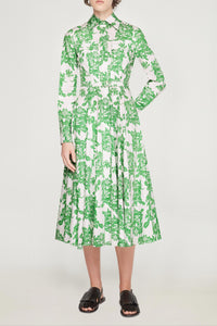 Emmalyna Dress In Guipure Floral Cotton Poplin