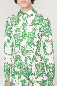 Emmalyna Dress In Guipure Floral Cotton Poplin