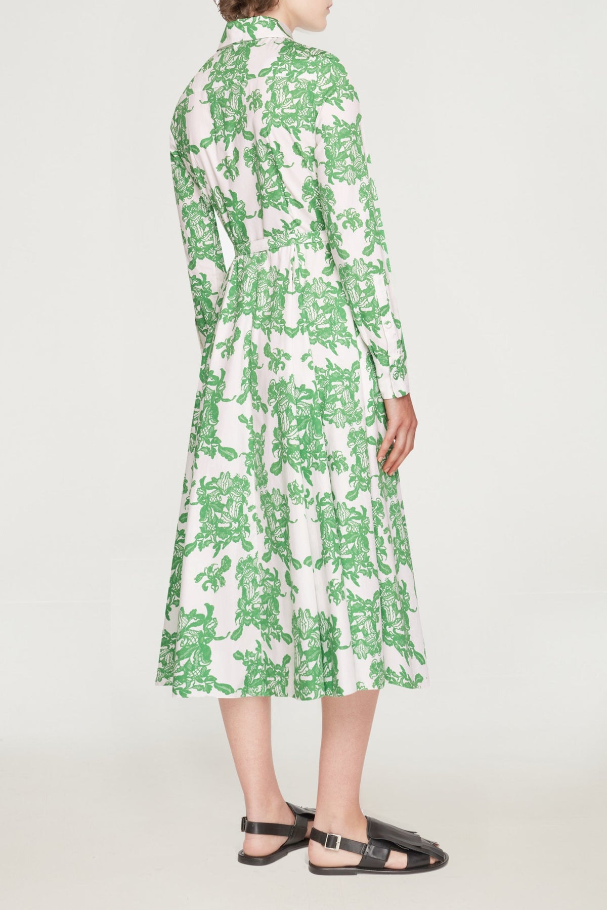 Emmalyna Dress In Guipure Floral Cotton Poplin