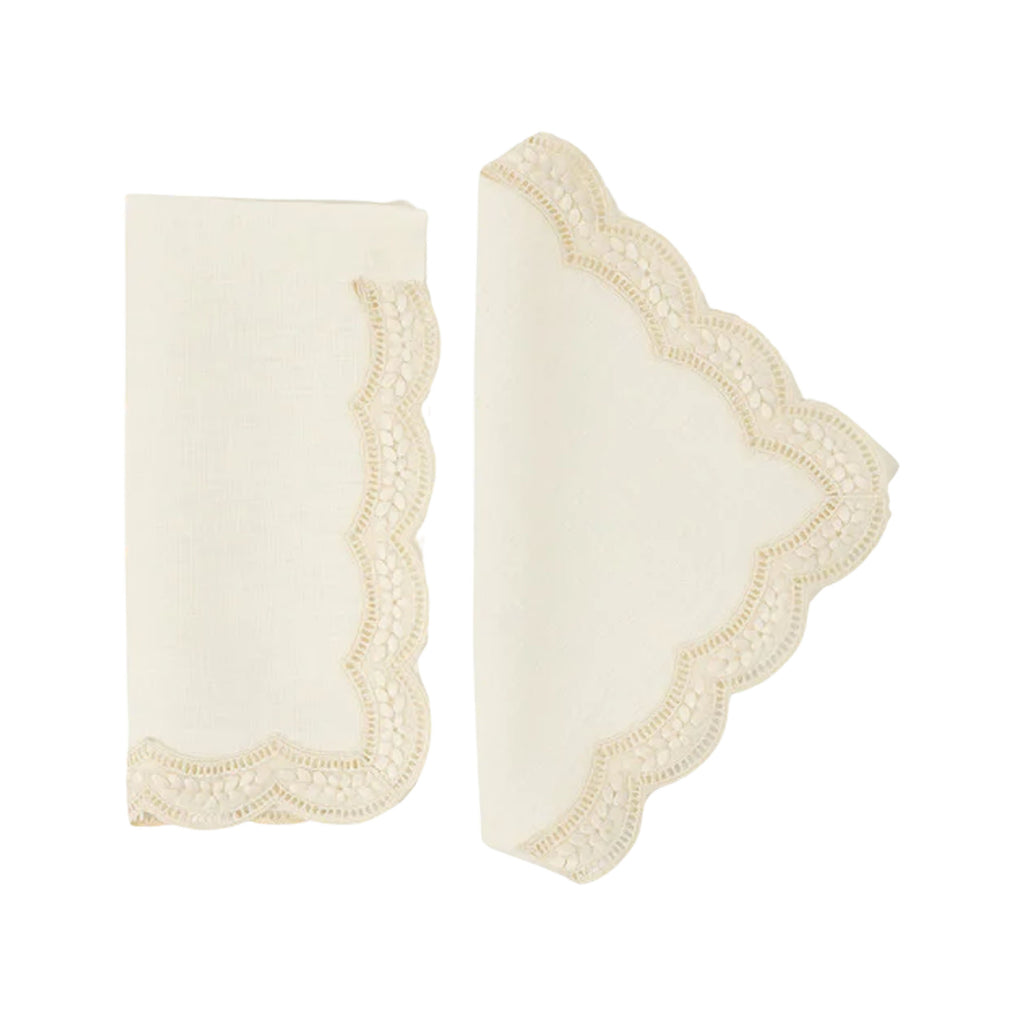 Emilia Scallop Embroidered Napkin