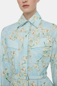 Emmalyna Dress with Little Lillie's on Blue Cotton