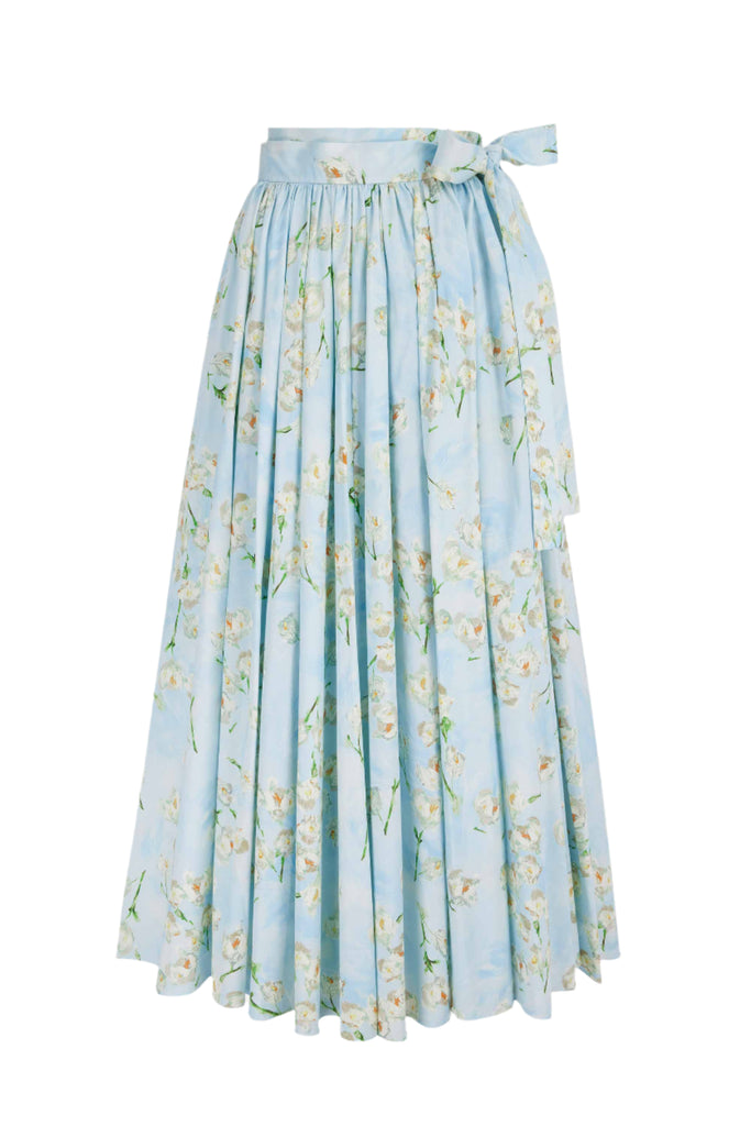 Evelyna Skirt with Little Lillie's on Blue Cotton