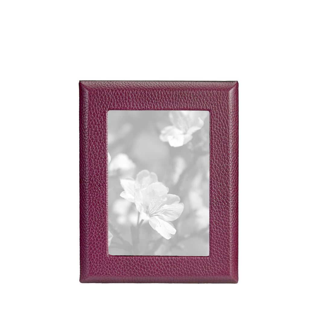 5" x 7" Studio Frame in Wine Pebble Grain Leather