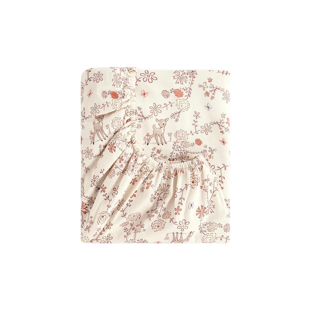 Into The Woodlands Crib Sheet in Ivory