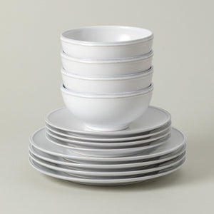 Friso Collection 12-pc Place Setting with Cereal Bowl in White