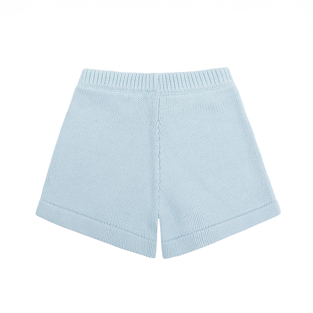 Unisex Light Blue Knit Short