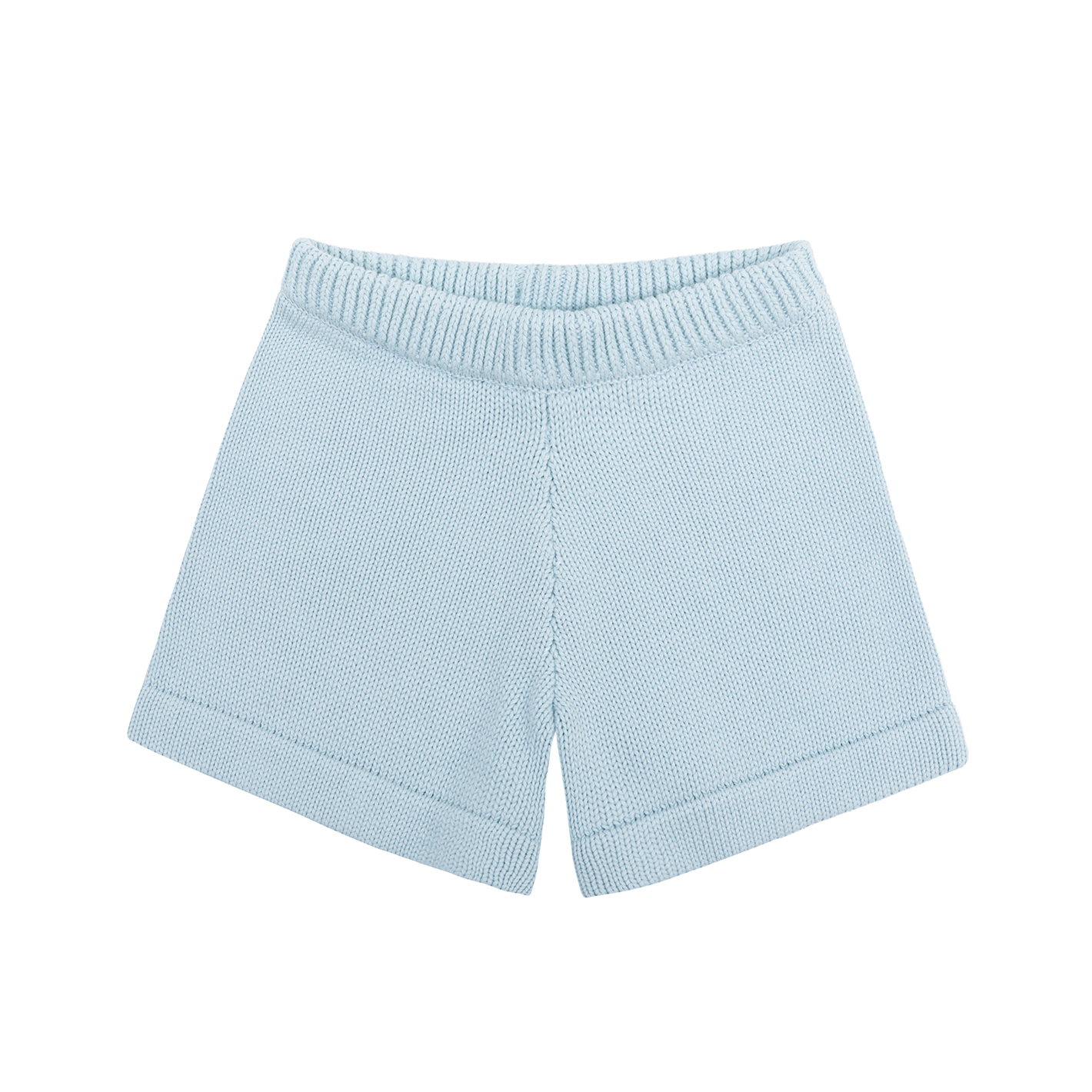 Unisex Light Blue Knit Short