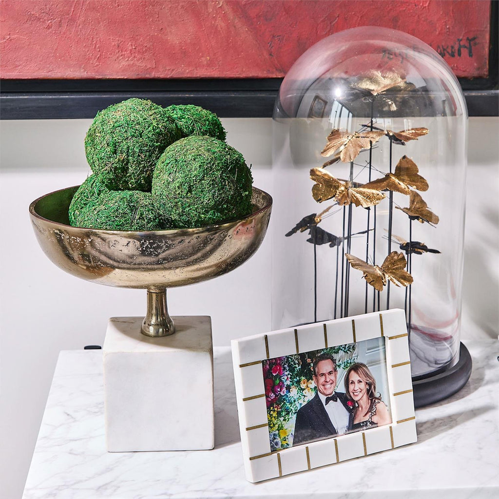 Golden Butterflies in Dome, Set of 2