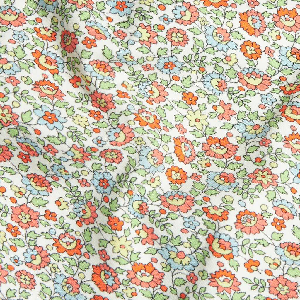 little english classic children's clothing orange, yellow, green, and light blue fall floral for girls